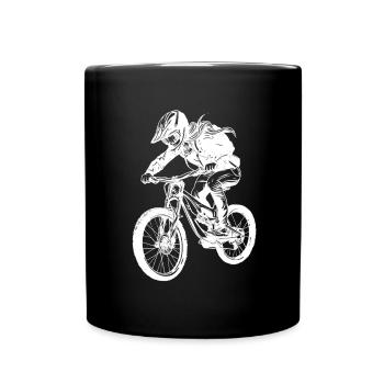 Mountain Biker Girl - Full Colour Mug - black - Front