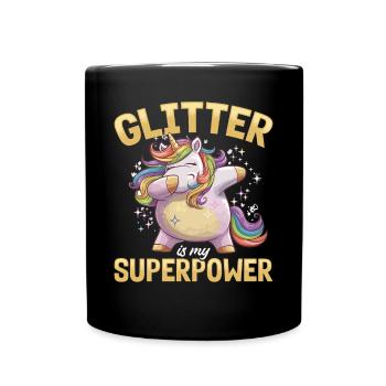 Cute Dabbing Unicorn Chubby - Tasse einfarbig - Schwarz - Vorne