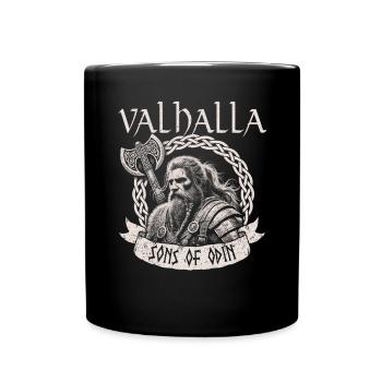 Viking Norse Gods Nordman Mythology - Full Colour Mug - black - Front