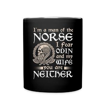 Viking Norse Gods Nordman Mythology - Full Colour Mug - black - Front