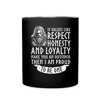 Viking Norse Gods Nordman Mythology - Full Colour Mug - black - Front