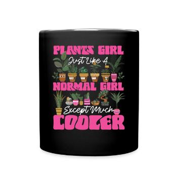 Plant Lover Gardening Girl Plant - Tasse einfarbig - Schwarz - Vorne