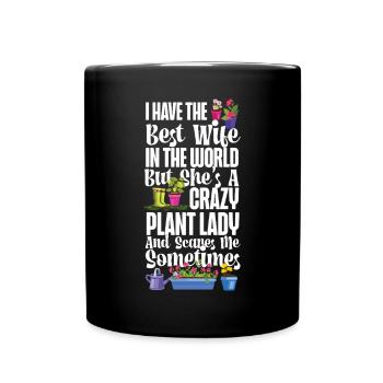 Amoureux des plantes Jardinage Femme Mari - Mug uni - noir - Devant