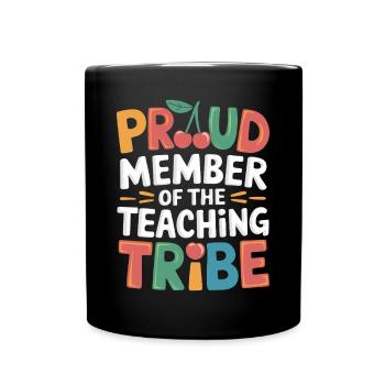 Fier membre de la tribu des enseignants - Mug uni - noir - Devant