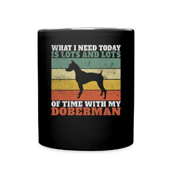Doberman Gifts - Tasse einfarbig - Schwarz - Vorne