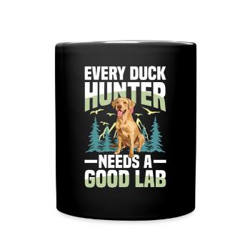 Chasse au Labrador - Mug uni - noir - Devant