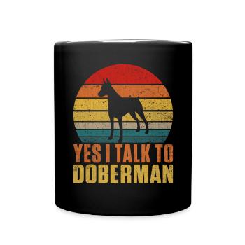 Doberman Gifts - Tasse einfarbig - Schwarz - Vorne