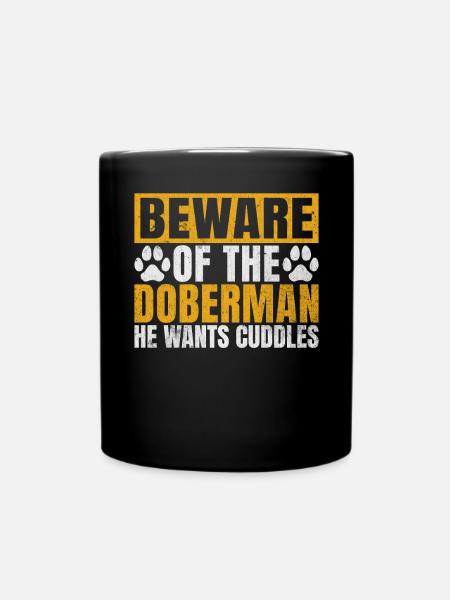Doberman Gifts - Tasse einfarbig - Schwarz
