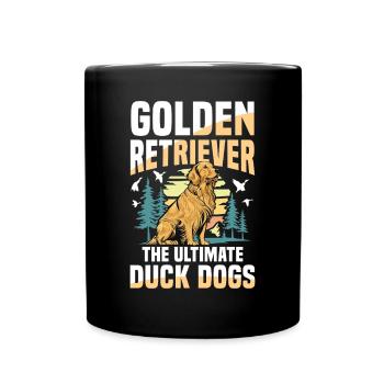 Golden Retriever : les chiens de chasse au canard par excellence - Mug uni - noir - Devant
