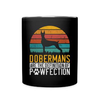 Doberman Gifts - Tasse einfarbig - Schwarz - Vorne