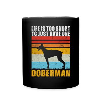 Doberman Gifts - Full Colour Mug - black - Front