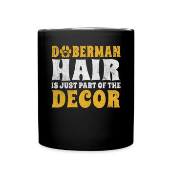 Doberman Gifts - Tasse einfarbig - Schwarz - Vorne