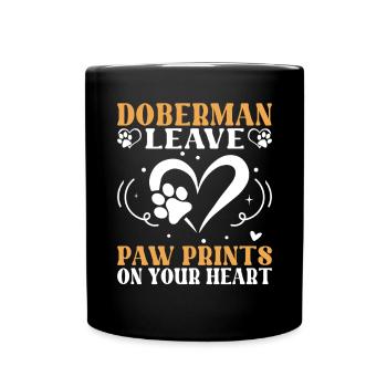Doberman Gifts - Tasse einfarbig - Schwarz - Vorne