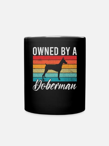 Doberman Gifts - Tasse einfarbig - Schwarz