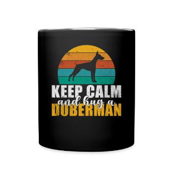 Doberman Gifts - Tasse einfarbig - Schwarz - Vorne