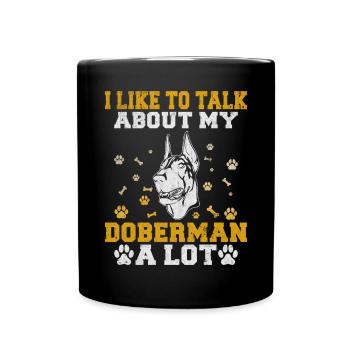 Doberman Gifts - Tasse einfarbig - Schwarz - Vorne