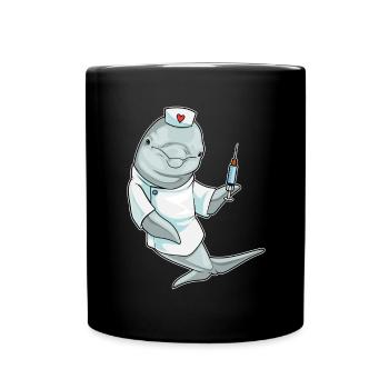Routine d’infirmière dauphine - Mug uni - noir - Devant