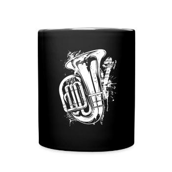 Tuba Graffiti - Full Colour Mug - black - Front