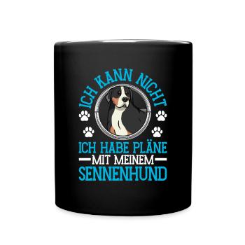Plans pour chiens de montagne avec Swiss Mountain Dog - Mug uni - noir - Devant