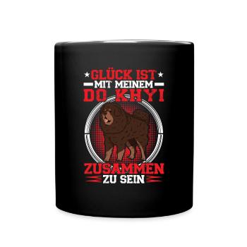 At my Do Khyi his Tibetan mastiff Tibetan Mastiff - Full Colour Mug - black - Front