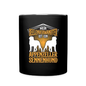 Appenzeller Mountain Dog is my soul mate - Full Colour Mug - black - Front