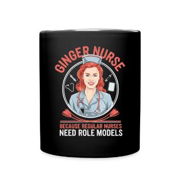 Readhead Krankenschwester Krankenhaus Rote Haare RN Ingwer Krankenpflege - Tasse einfarbig - Schwarz - Vorne