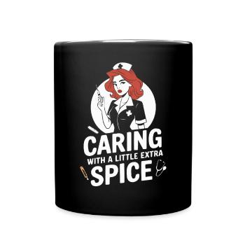 Readhead Nurse Hospital Red Hair RN Ginger Nursing - Full Colour Mug - black - Front