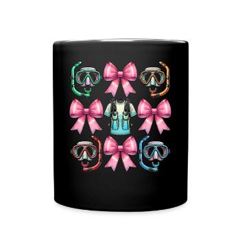 Coquette Bow Schnorcheln Schnorchel Mütter Tag - Tasse einfarbig - Schwarz - Vorne