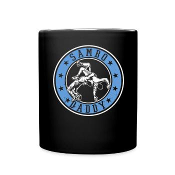 Sambo Daddy Sambo Fighter Daddy Sambo Wrestler - Full Colour Mug - black - Front