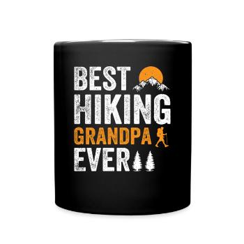 Best Hiking Grandpa Ever - Outdoor Hiking Grandpa - Tasse einfarbig - Schwarz - Vorne