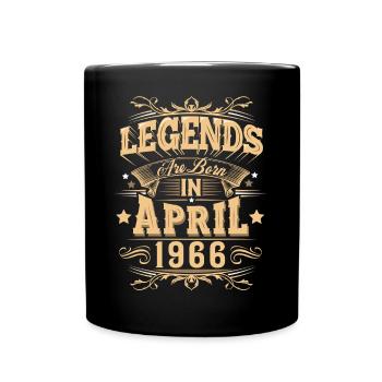 April 1966 Birthday Legend - Full Colour Mug - black - Front