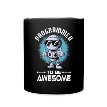 Ai Robotics Geek Tech Humor Robot - Full Colour Mug - black - Front