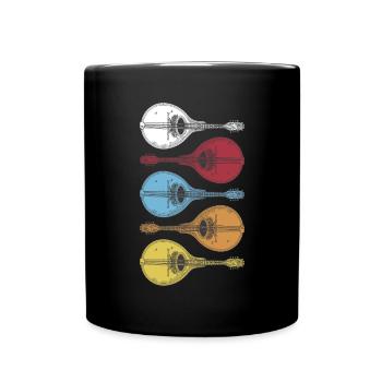 Mandolin, because normal guitars are boring - Full Colour Mug - black - Front