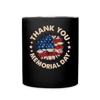 Thank you Memorial Day - Full Colour Mug - black - Front