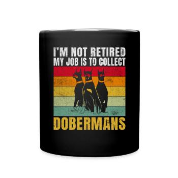 Doberman Gifts - Tasse einfarbig - Schwarz - Vorne