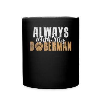 Doberman Gifts - Tasse einfarbig - Schwarz - Vorne