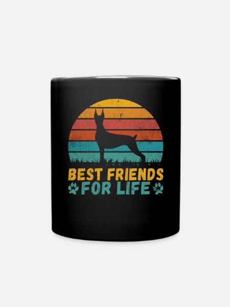 Doberman Gifts - Tasse einfarbig - Schwarz