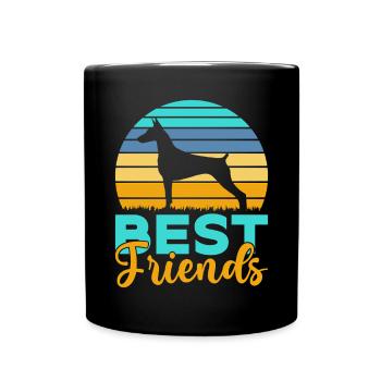 Doberman Gifts - Tasse einfarbig - Schwarz - Vorne