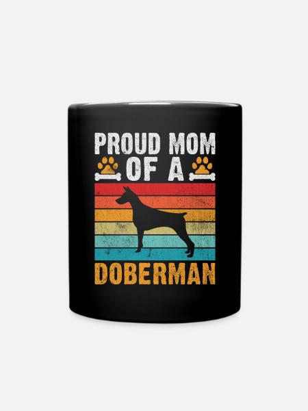 Doberman Gifts - Tasse einfarbig - Schwarz