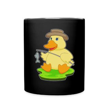 Pêche au poisson canard pêcheur - Mug uni - noir - Devant