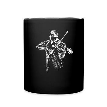 Geiger Line Drawing - Full Colour Mug - black - Front