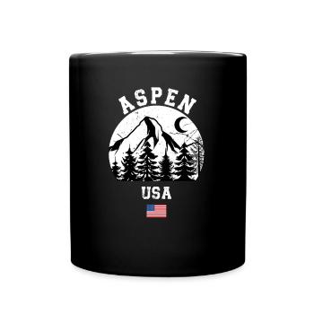 Aspen Snowmass Skigebiet Colorado Rocky Mountains - Tasse einfarbig - Schwarz - Vorne