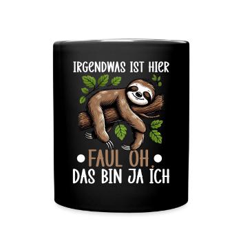 Sloth Lazy Sloth Lover Sloths - Full Colour Mug - black - Front