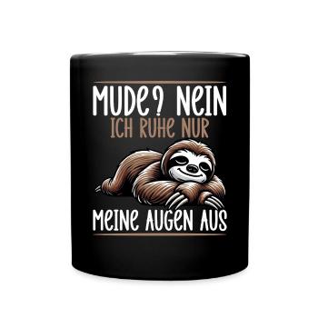 Sloth Lazy Sloth Lover Sloths - Full Colour Mug - black - Front