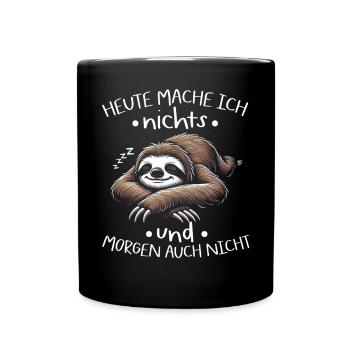 Sloth Lazy Sloth Lover Sloths - Full Colour Mug - black - Front