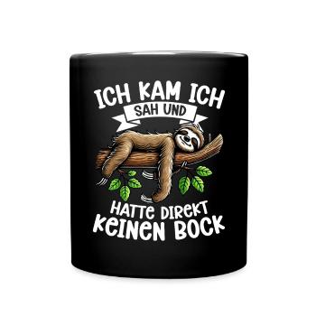 Sloth Lazy Sloth Lover Sloths - Full Colour Mug - black - Front