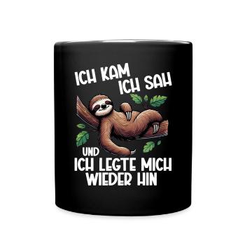 Sloth Lazy Sloth Lover Sloths - Full Colour Mug - black - Front