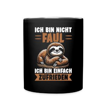 Sloth Lazy Sloth Lover Sloths - Full Colour Mug - black - Front