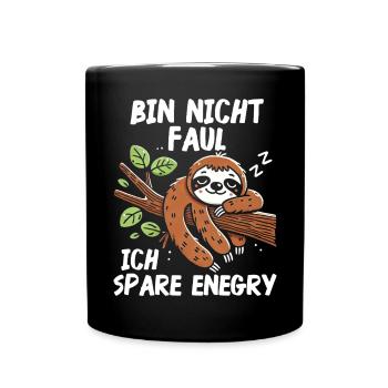 Sloth Lazy Sloth Lover Sloths - Full Colour Mug - black - Front