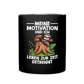 Sloth Lazy Sloth Lover Sloths - Full Colour Mug - black - Front